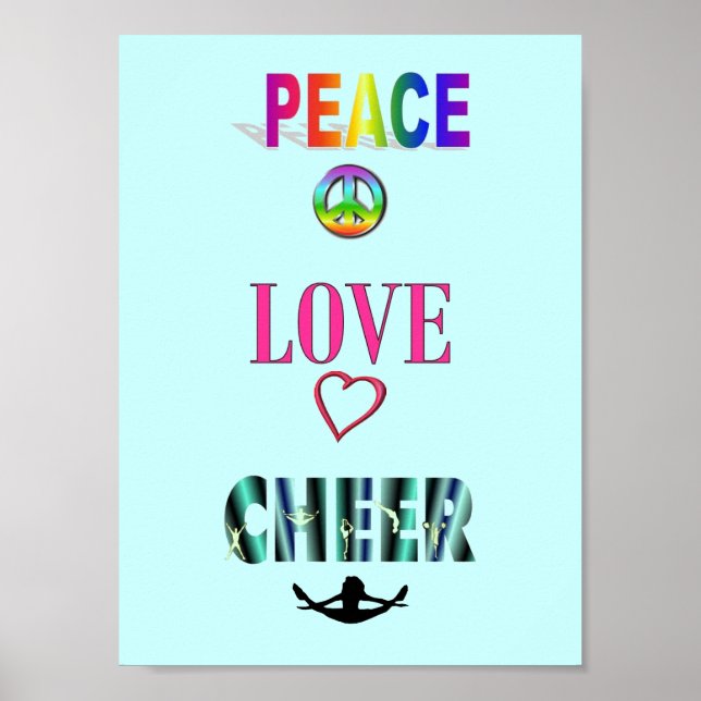 PEACE LOVE CHEER POSTER (Devant)
