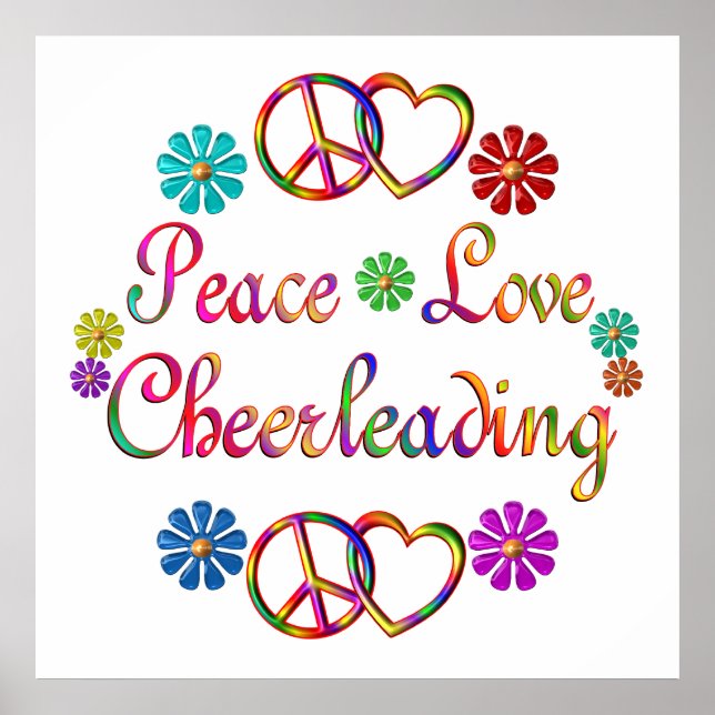 PEACE LOVE CHEERLEADING POSTER (Front)