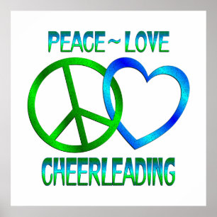 Peace Love CHEERLEADING Poster