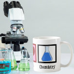 Peace Love Chemistry Coffee Mug<br><div class="desc">If you are a scientist or need a geeky gift for the nerd in your life, this cute design features a peace sign, heart, and chemicals in a beaker.</div>