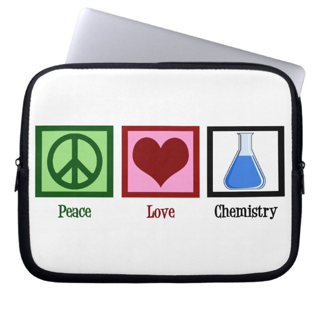 Peace Love Chemistry Laptop Sleeve (Front)