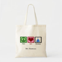 Peace Love Chemistry Teacher Custom