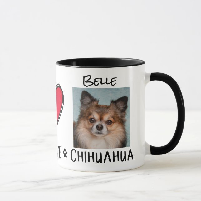 Peace Love Chihuahua Lovers Mug (Right)