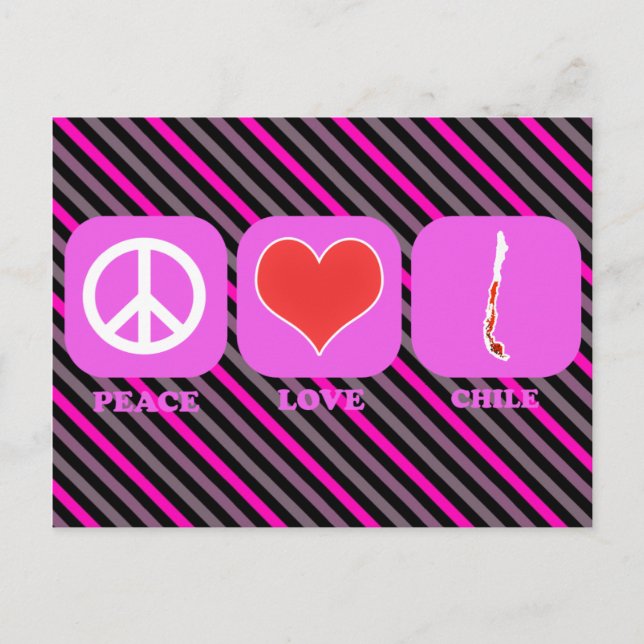Peace Love Chile Postcard (Front)