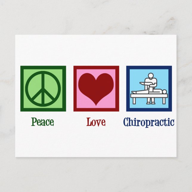 Peace Love Chiropractic Postcard (Front)
