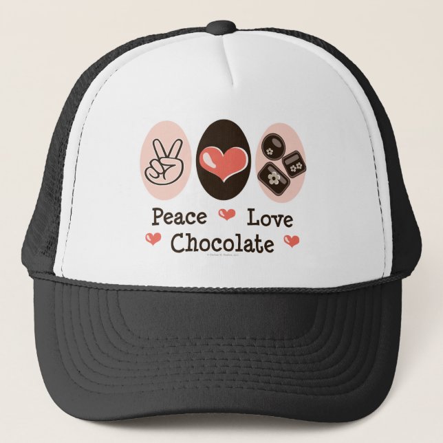 Peace Love Chocolate Hat (Front)