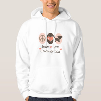 Peace Love Chocolate Labs Hooded Sweatshirt