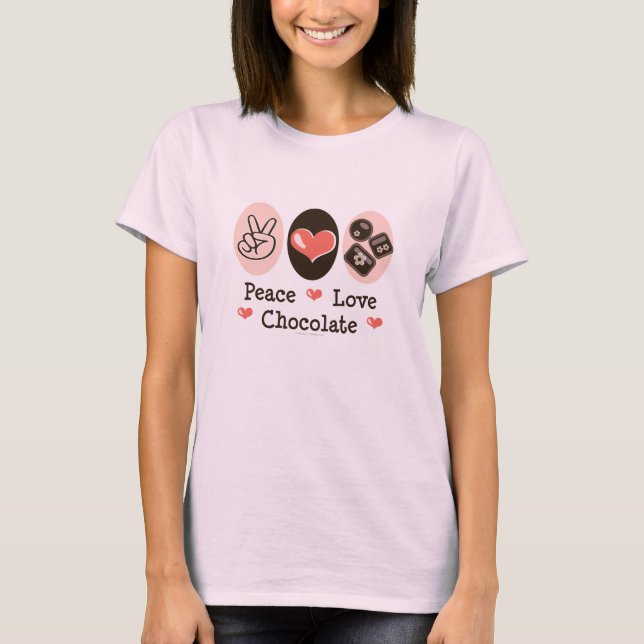 Peace Love Chocolate Organic Tee (Front)