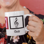 Peace Love Choir Coffee Mug<br><div class="desc">A cute choir director mug gift for a singer who loves love being in the chorus. Alto, soprano, tenor, or bass, they all love to sing. A pretty chorale design.</div>