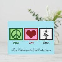 Peace Love Choir Cute Custom Chorus Christmas