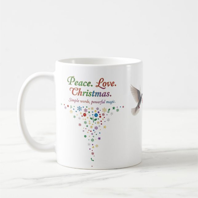 Peace Love Christmas Classic Mug – Simple Words (Gauche)