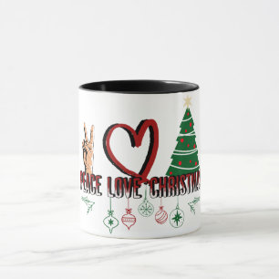 Peace Love Christmas Mug