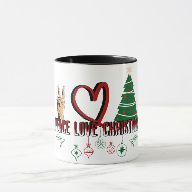 Peace Love Christmas Mug (Center)