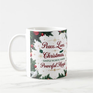 Peace Love Christmas Two-Tone Mug