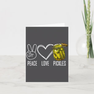 Peace Love Ckles Retro Jar Of Sliced Ckles Funny F Card