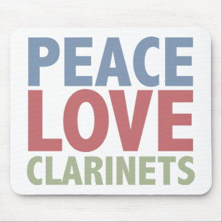 Peace Love Clarinets Mouse Pad