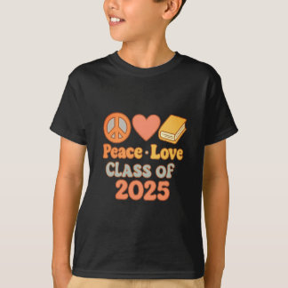 Peace Love Class of 2025 Retro Spirit Tee