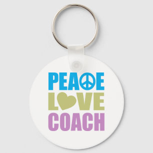 Peace Love Coach Keychain