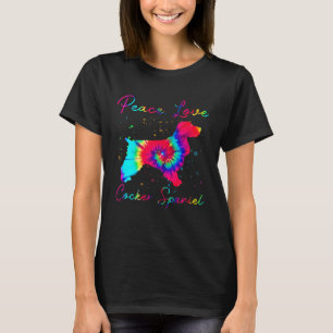 Peace Love Cocker Spaniel Funny Dog T-Shirt