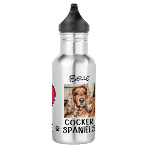 Peace Love Cocker Spaniels Dog Lovers 532 Ml Water Bottle