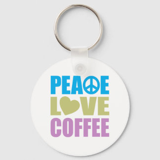 Peace Love Coffee Keychain