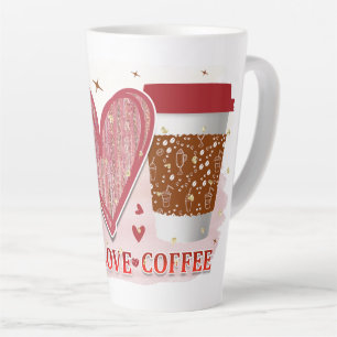 Peace Love Coffee Latte Mug