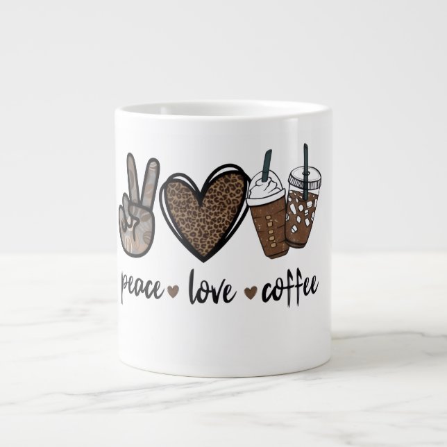 Peace Love Coffee Mug Design (Front)