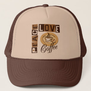 PEACE LOVE COFFEE TRUCKER HAT