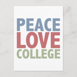 Peace Love College Postcard
