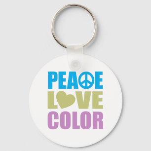 Peace Love Colour Keychain