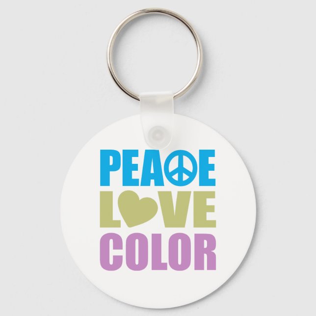 Peace Love Colour Keychain (Front)