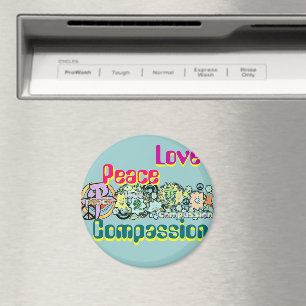 Peace Love Compassion Magnet