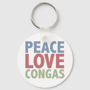 Peace Love Congas Keychain