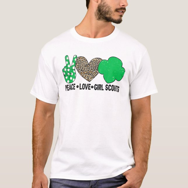 Peace Love Cookie Scout For Girls Bakery Cookie Se T-Shirt (Front)