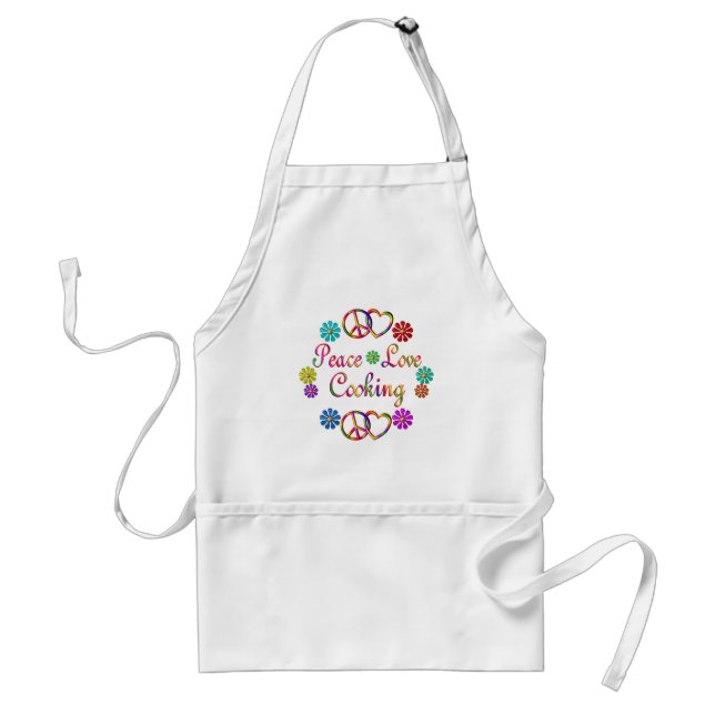 PEACE LOVE COOKING STANDARD APRON (Front)