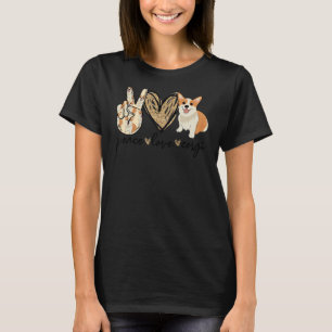 Peace Love Corgi  Dog Mom Mother's Day  Corgi T-Shirt