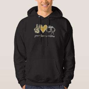 Peace Love Corrections Handcuff Funny Police Offic Hoodie