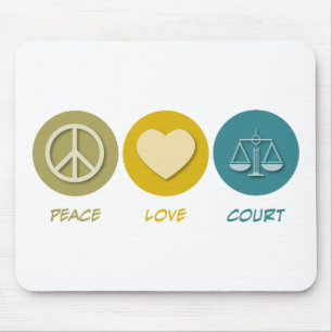 Peace Love Court Mouse Pad
