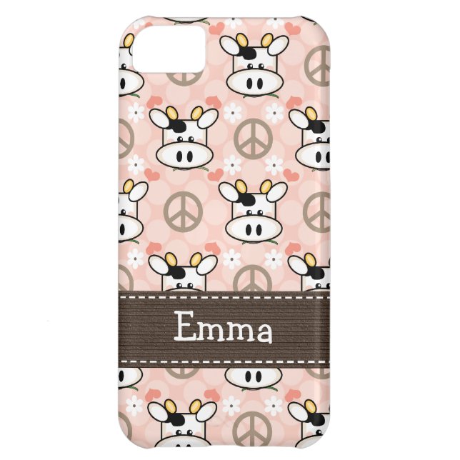 Peace Love Cow Case-Mate iPhone Case (Back)