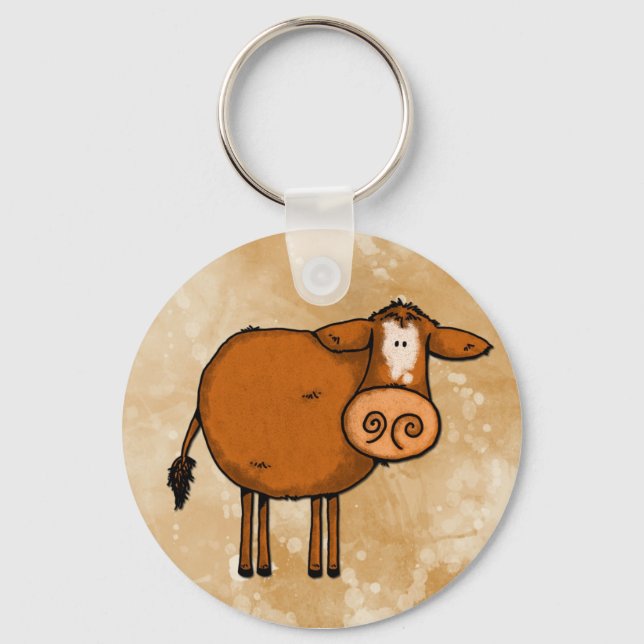 peace love cow keychain (Front)