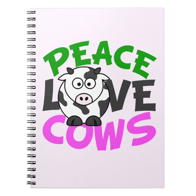 Peace Love Cows Notebook (Front)