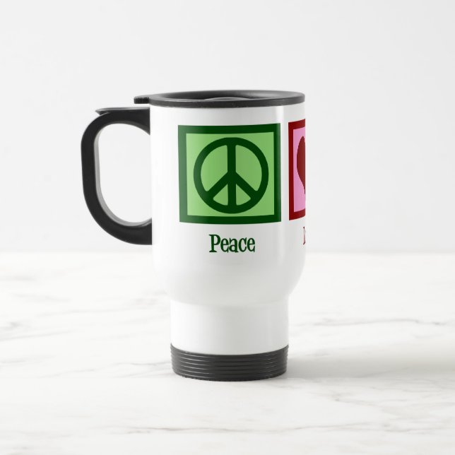 Peace Love Cows Travel Mug (Left)
