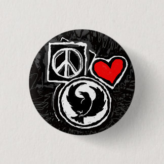 Peace, Love, Crowfoot 1 Inch Round Button