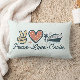 Peace Love Cruise Throw Pillow – Nautical Vibes