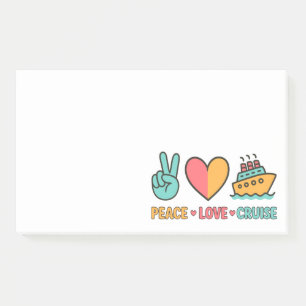 Peace Love Cruise Vacation Post-it Notes