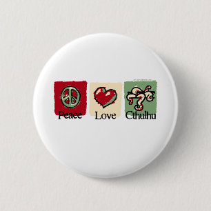 Peace. Love. Cthulhu. 2 Inch Round Button