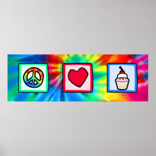 Peace, Love, Cupcakes Poster