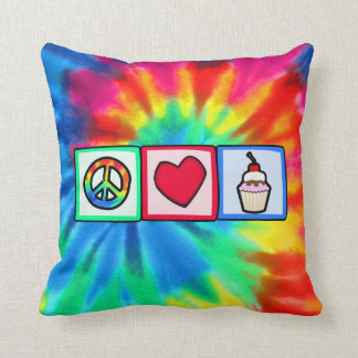Peace, Love, Cupcakes Throw Pillow
