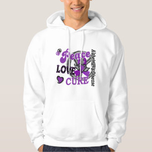 Peace Love Cure 2 Alzheimer's Disease Hoodie