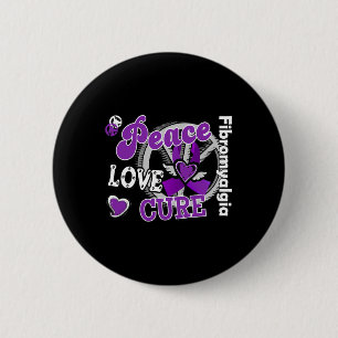 Peace Love Cure  2 Inch Round Button